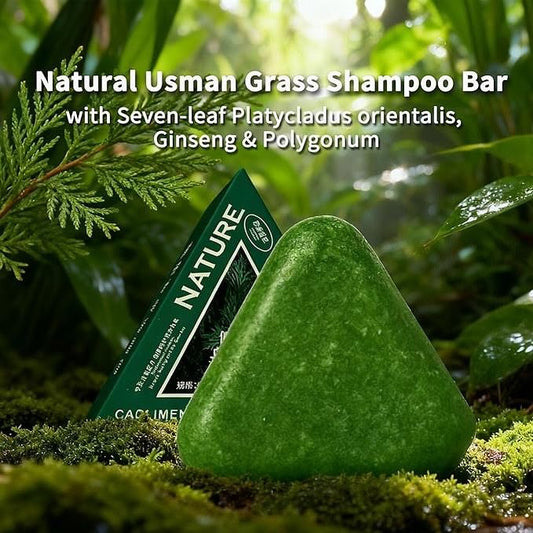 120g Seven Green Platycladi Usman Grass Handmade Shampoo Flushing Anti-removal Hair Refreshing Clean Soap Healthy And Nouri F2Y2