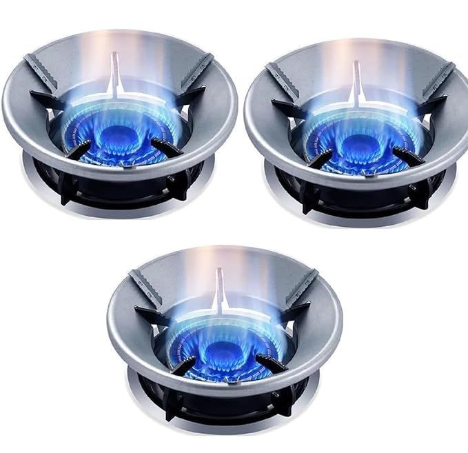 Home Gas Stove Fire Wind Proof Energy Saver Cover Wind Shield Bracket Disk Fire Reflection Windproof Stand Kitchen Cooker Cover