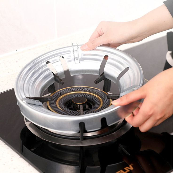 Home Gas Stove Fire Wind Proof Energy Saver Cover Wind Shield Bracket Disk Fire Reflection Windproof Stand Kitchen Cooker Cover